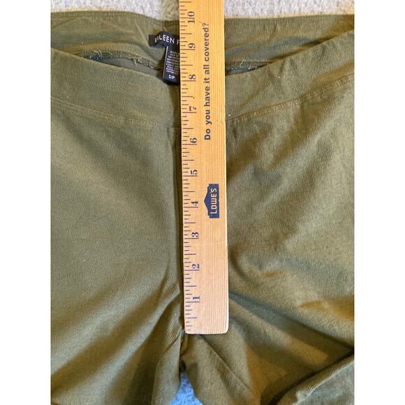 Eileen Fisher Pants Small Pull On Slim Straight Made in USA Low Rise Green - Picture 8 of 10